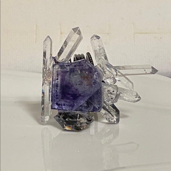 Multicolor Crystal Cluster statement ring - Picture 6 of 13